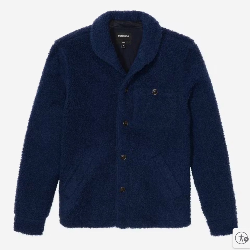 Bonobos Bright Navy Sherpa Jacket